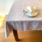 Maidenhair Blush French Linen Tablecloth side