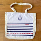 Marine Cotton French Tote Bag