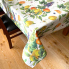 Bright summer fruits design on a tablecloth
