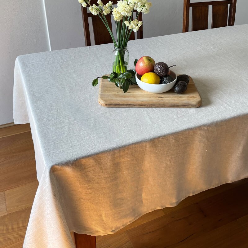 Natural Linen Tablecloth Ready