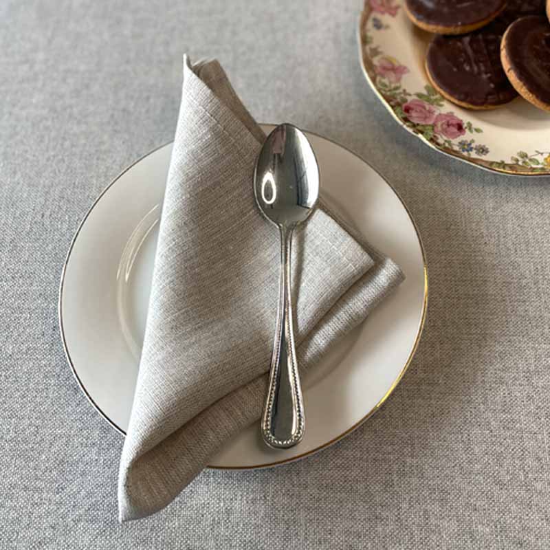 Natural linen cocktail serviette