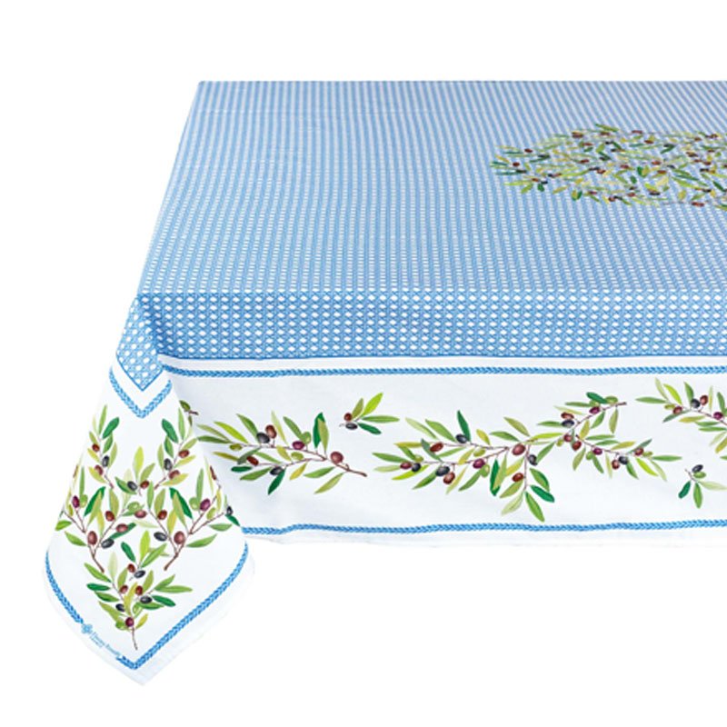 Nyons Azur Rectangle French Tablecloth
