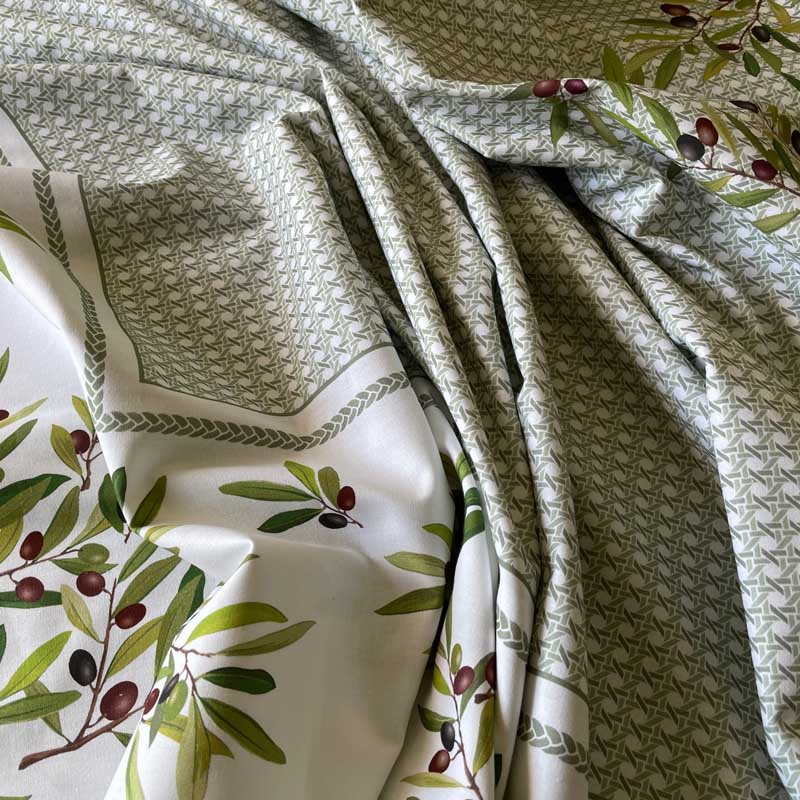 Nyons Vert French Tablecloth Green