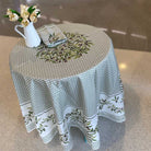 Nyons Vert Round French Tablecloth Green