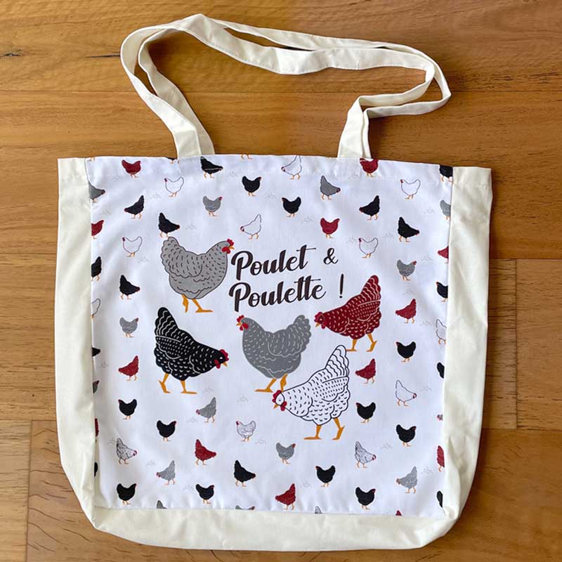 Poulet Cotton French Tote Bag