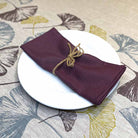 Purple Cotton Napkin on Ginkgo