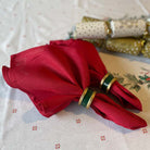 Red linen serviette