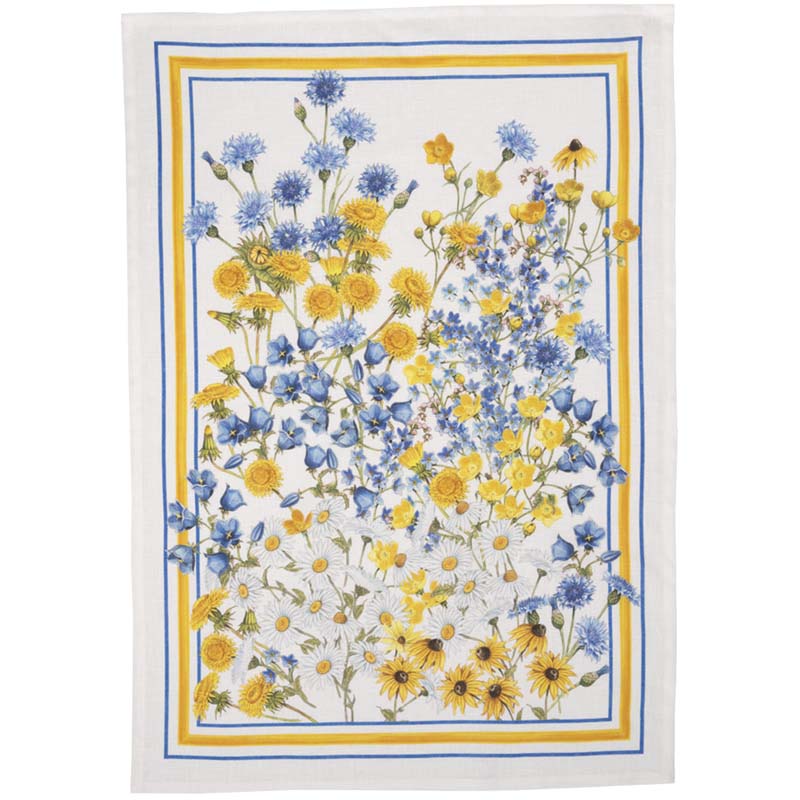 SUngarden Cornflowers Linen Tea Towel Tessitura Toscana Telerie