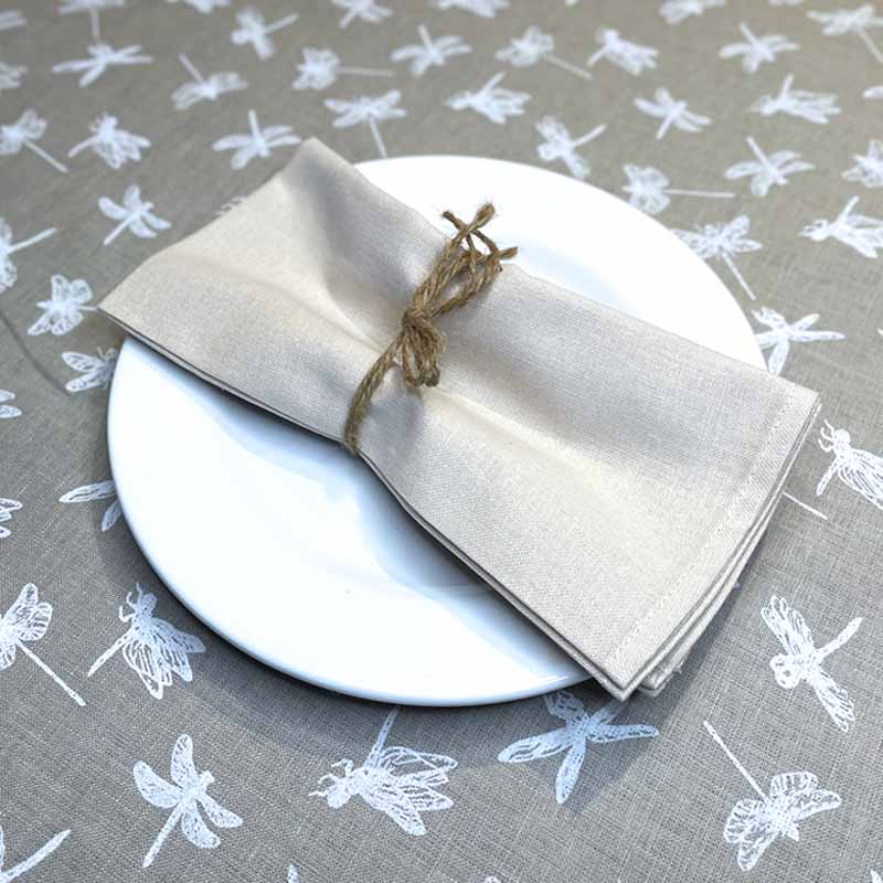 Sand Cotton Napkin on Dragonfly