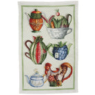 Tea Break Green Linen Tea Towel Tessitura Toscana Telerie