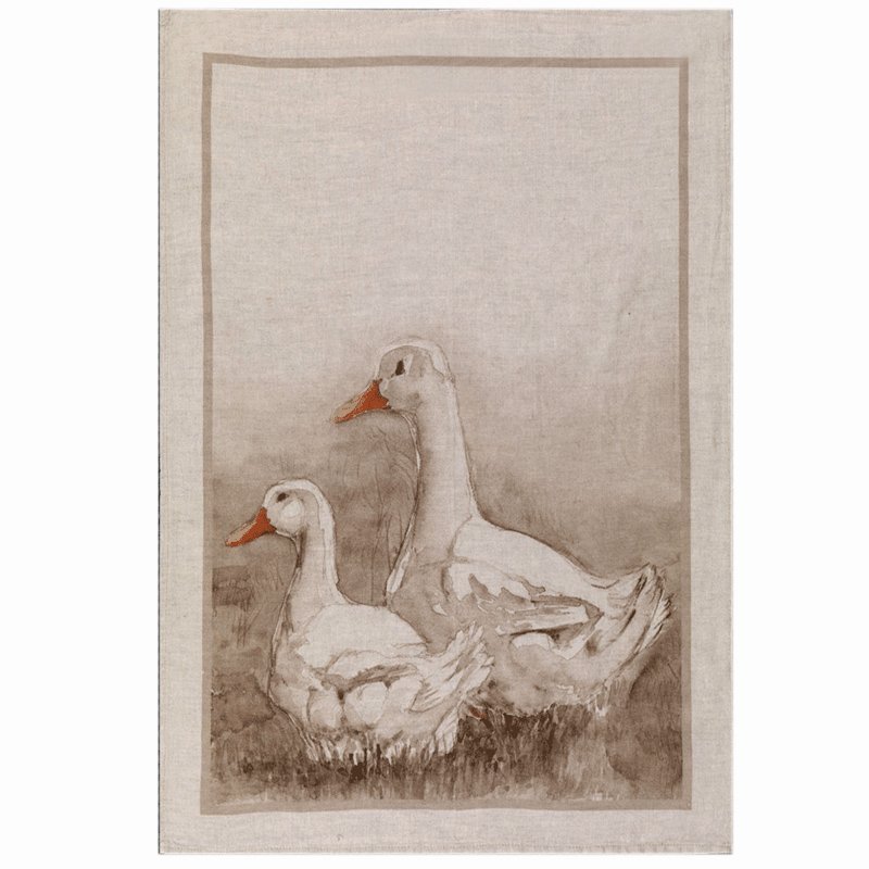 Italian Linen Tea Towel Geese