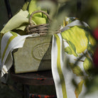 Tea Towel Lemons Quince in Bucket
