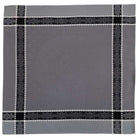 Gray napkin with black and white checkered border