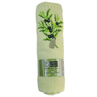 Waffle French Tea Towel Olives Light Green