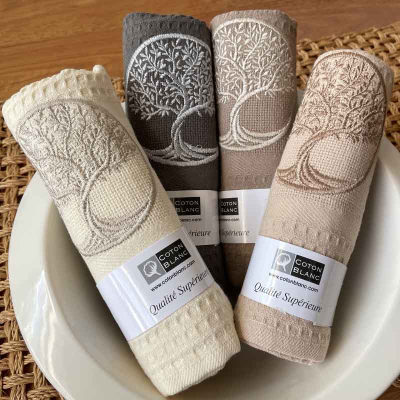 Waffle French Tea Towel Tree of Life