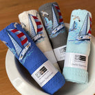 Waffle French Tea Towels Marine