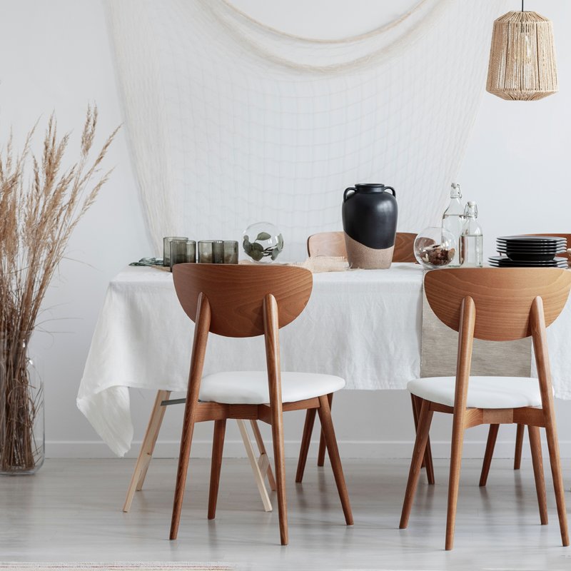 White Linen Rectangle Tablecloth