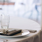 White Linen Round Tablecloth