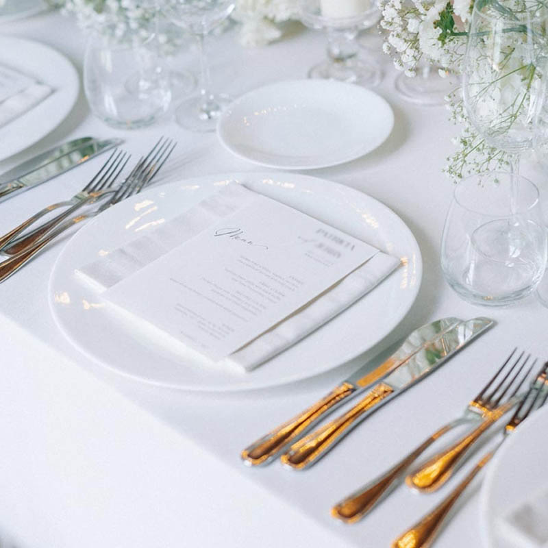 White cotton linen blend rectangle tablecloth