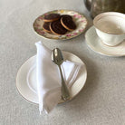 White linen cocktail napkin
