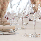 White linen table setting