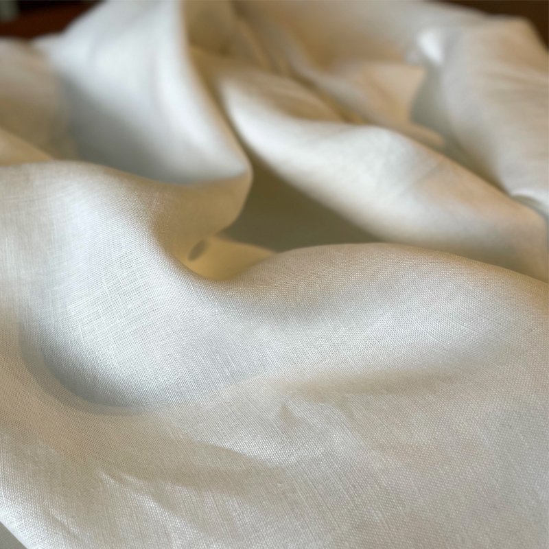 White linen tablecloth fabric